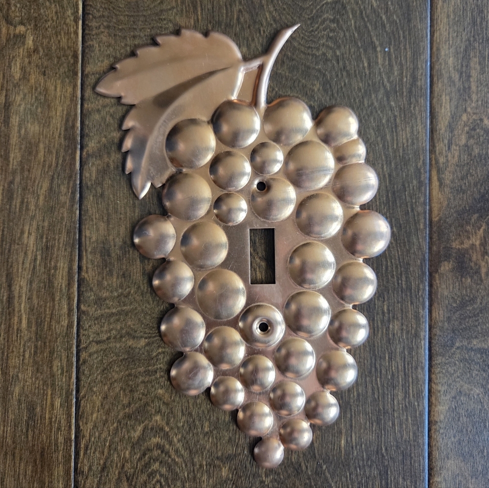 Copper Grape Cluster Light Switch Cover Handcrafted In The USA